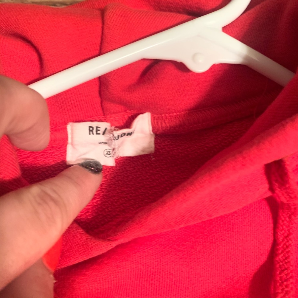 Re/done “The hard crop” hoodie red XS - Picture 4 of 4